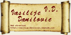 Vasilije Danilović vizit kartica